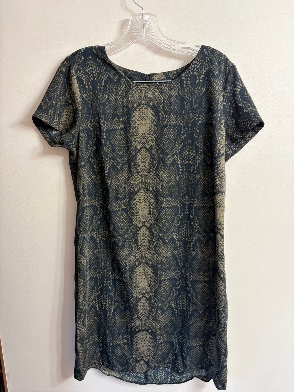 Nicole Miller Black and Gold Snake Print Midi Dress